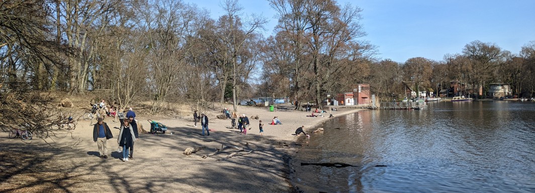 Arbeiterstrand Tegeler See, gegenüber Scharfenberg - Foto