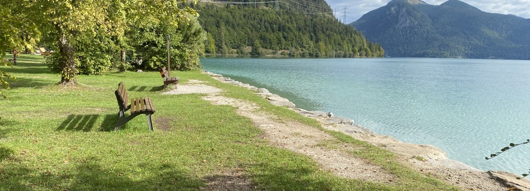 Walchensee, Bade- und Surferwiese - Foto